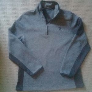Men's Gray Zip Up Fleece Pullover L